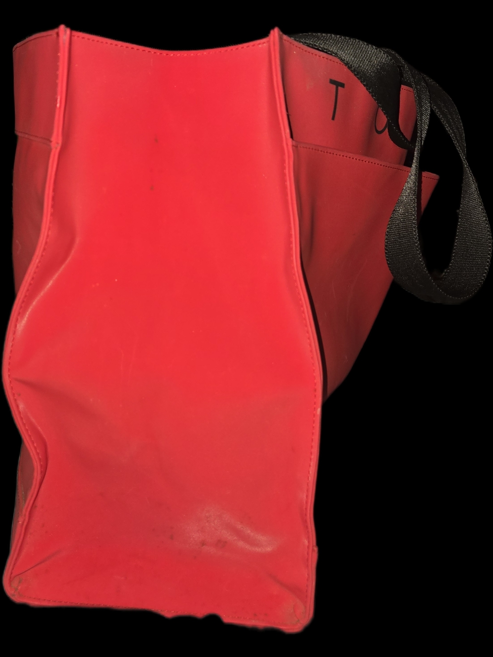 Tommy Hilfiger Red Canvas Tote Bag - Picture 6 of 6